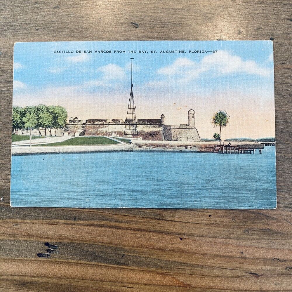 1950s Vintage Postcard Castillo De San Marcos Fort St. Augustine Florida FL